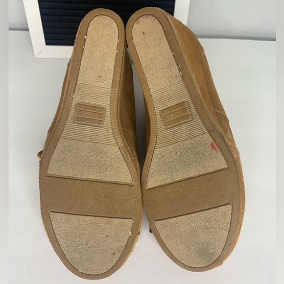 Toms Women’s Brown Rust Dessert Wedge Suede Ankle Booties Size 7 - Picture 9 of 16